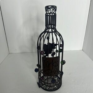 EPIC DECORATIVE CORK HOLDER WINE BOTTLE HOLDER 14.25 INCHES TALL BRONZED FINSH